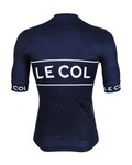 LE COL Kurzarm Fahrradtrikot - SPORT LOGO - Weiß/Blau