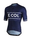 LE COL Kurzarm Fahrradtrikot - SPORT LOGO - Weiß/Blau