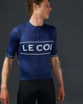 LE COL Kurzarm Fahrradtrikot - SPORT LOGO - Weiß/Blau