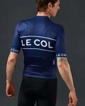 LE COL Kurzarm Fahrradtrikot - SPORT LOGO - Weiß/Blau
