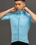 LE COL Kurzarm Fahrradtrikot - PRO RAIN - Hellblau