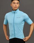 LE COL Kurzarm Fahrradtrikot - PRO RAIN - Hellblau
