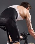 LE COL Kurze Fahrradhose mit Trägern - SPORT - Weiß/Schwarz