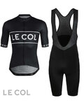 LE COL Kurzarm Radtrikot und Shorts - LE COLSPORT LOGO + S - Schwarz