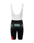 LE COL Kurze Fahrradhose mit Trägern - BORA HANSGROHE 23 K - Schwarz/Grün