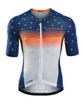 MONTON Kurzarm Fahrradtrikot - STARRY LANES  - Orange/Weiß/Blau