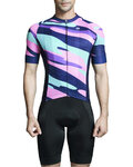MONTON Kurzarm Fahrradtrikot - FLASH - Rosa/Blau