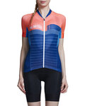 MONTON Kurzarm Fahrradtrikot - PIONEER LADY - Blau/Orange