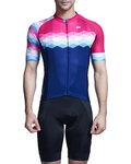 MONTON Kurzarm Fahrradtrikot - CHEER - Rosa/Blau