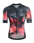 MONTON Kurzarm Fahrradtrikot - NIGHT FLOWERS - Schwarz/Rosa