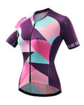 MONTON Kurzarm Fahrradtrikot - COLOURED GLAZE LADY - Lila/Rosa