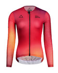 MONTON Langarm Fahrradtrikot für den Sommer - FIRE LADY SUMMER - Rot