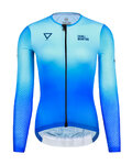 MONTON Langarm Fahrradtrikot für den Sommer - WATER LADY SUMMER - Blau
