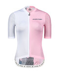 MONTON Kurzarm Fahrradtrikot - BACK SHADOW LADY - Weiß/Rosa