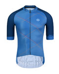 MONTON Kurzarm Fahrradtrikot - CHECKER - Blau