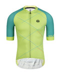 MONTON Kurzarm Fahrradtrikot - CHECKER - Blau/Gelb