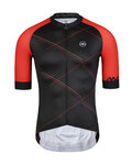 MONTON Kurzarm Fahrradtrikot - CHECKER - Schwarz/Rot