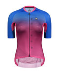 MONTON Kurzarm Fahrradtrikot - NEON LADY - Rot/Blau