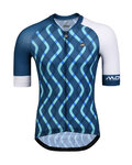 MONTON Kurzarm Fahrradtrikot - SHORE - Weiß/Blau