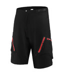 MONTON Fahrradshorts ohne Träger - SPORTY B MTB - Schwarz/Rot