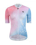MONTON Kurzarm Fahrradtrikot - SNOWFALL LADY - Rosa/Hellblau