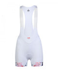 MONTON Kurze Fahrradhose mit Trägern - INKFLOWER LADY - Weiß