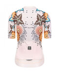 MONTON Kurzarm Fahrradtrikot - BLOOMS LADY - Orange/mehrfarbig