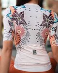 MONTON Kurzarm Fahrradtrikot - BLOOMS LADY - Orange/mehrfarbig