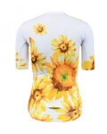 MONTON Kurzarm Fahrradtrikot - SUNFLOWER LADY - Weiß/Gelb