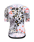 MONTON Kurzarm Fahrradtrikot - LEOPARD LADY - Schwarz/Weiß/Rosa