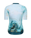 MONTON Kurzarm Fahrradtrikot - WATER FLOW LADY - Blau/Weiß