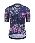 MONTON Kurzarm Radtrikot und Shorts - PLUM FLOWER LADY - Schwarz/Lila