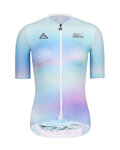 MONTON Kurzarm Radtrikot und Shorts - COLOR FLOW LADY - Hellblau/Regenbogen/Schwarz
