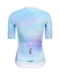 MONTON Kurzarm Radtrikot und Shorts - COLOR FLOW LADY - Hellblau/Regenbogen/Schwarz