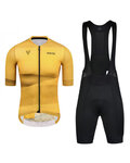 MONTON Kurzarm Radtrikot und Shorts - DESERT - Weiß/Schwarz/Gelb