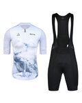 MONTON Kurzarm Radtrikot und Shorts - ICEBERG - Weiß/Schwarz