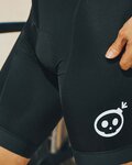 MONTON Kurze Fahrradhose mit Trägern - SKULL - Schwarz