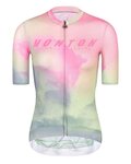 MONTON Kurzarm Fahrradtrikot - MORNINGGLOW LADY - Hellgrün/Rosa/Lila