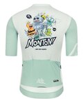 MONTON Kurzarm Fahrradtrikot - FUNNYBUGS - Hellblau/Weiß