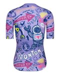 MONTON Kurzarm Fahrradtrikot - ROBOTS LADY - Lila/Blau/Gelb