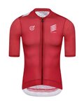 MONTON Kurzarm Fahrradtrikot - SKULL III - Weiß/Rot