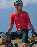 MONTON Kurzarm Fahrradtrikot - SKULL III - Weiß/Rot