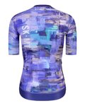 MONTON Kurzarm Fahrradtrikot - SKULL OILPAINT LADY - Lila/Blau