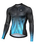 MONTON Langarm Fahrradtrikot für den Sommer - SPIRIT SUMMER - Blau/Schwarz