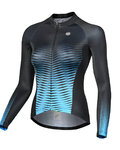 MONTON Langarm Fahrradtrikot für den Sommer - SPIRIT LADY SUMMER - Blau/Schwarz