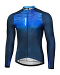 MONTON Langarm Fahrradtrikot für den Winter - PHANTOM WINTER - Schwarz/Blau