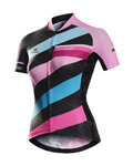 MONTON Kurzarm Fahrradtrikot - DIMENSIONS LADY - Rosa/Blau/Schwarz