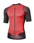 MONTON Kurzarm Fahrradtrikot - SUNYI - Rot/Schwarz