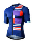 MONTON Kurzarm Fahrradtrikot - MONDRIAN - Blau