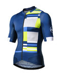 MONTON Kurzarm Fahrradtrikot - MONDRIAN - Blau/Weiß